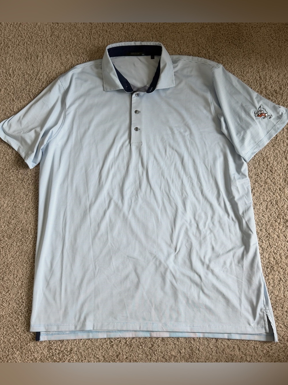 Greyson Longhorns University of Texas Striped Short Sleeve Performance Polo